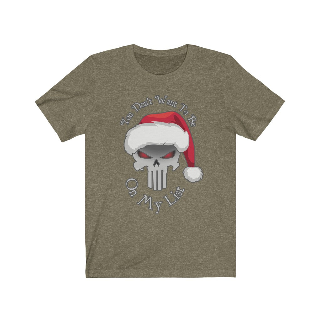 You Don't Want To Be On My List - Punisher Krampus Christmas T-Shirt (Unisex)