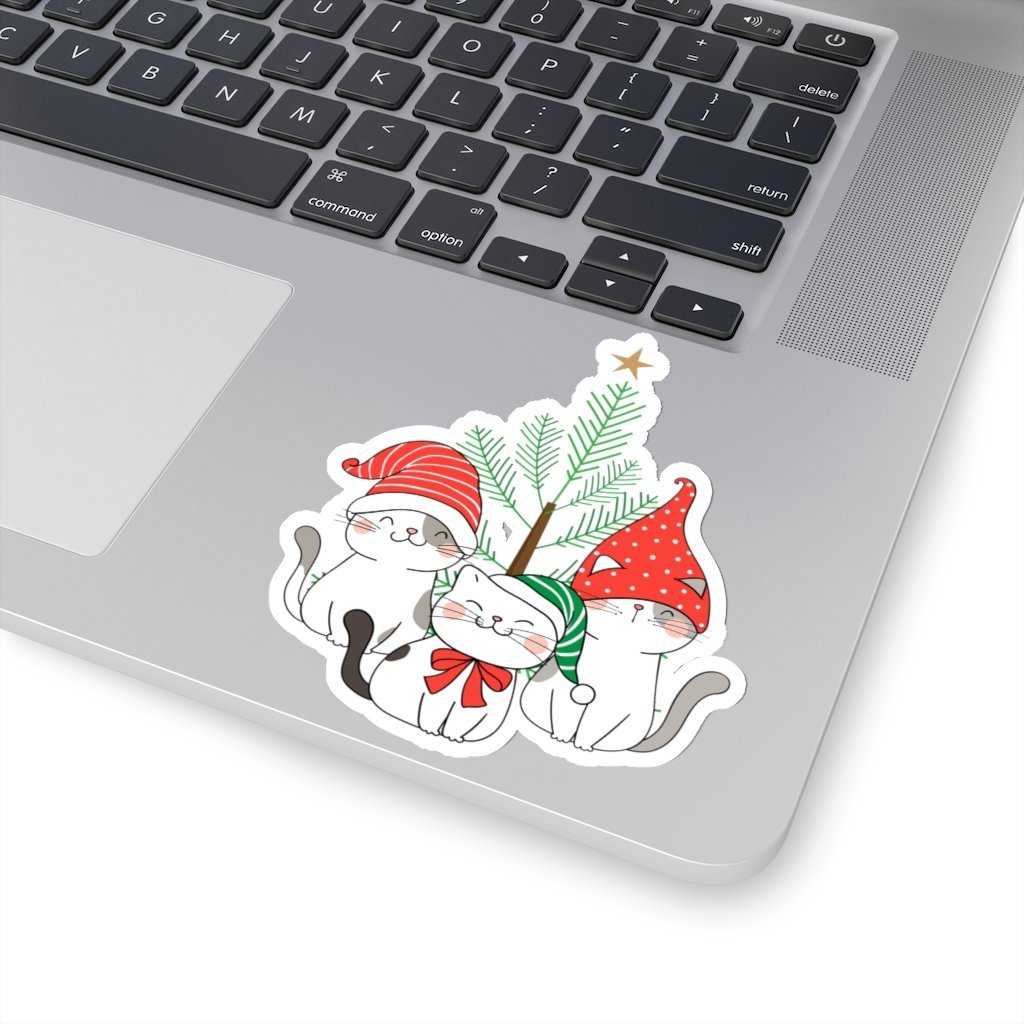 Christmas Kittens Sticker [4" × 4"] NAB It Designs