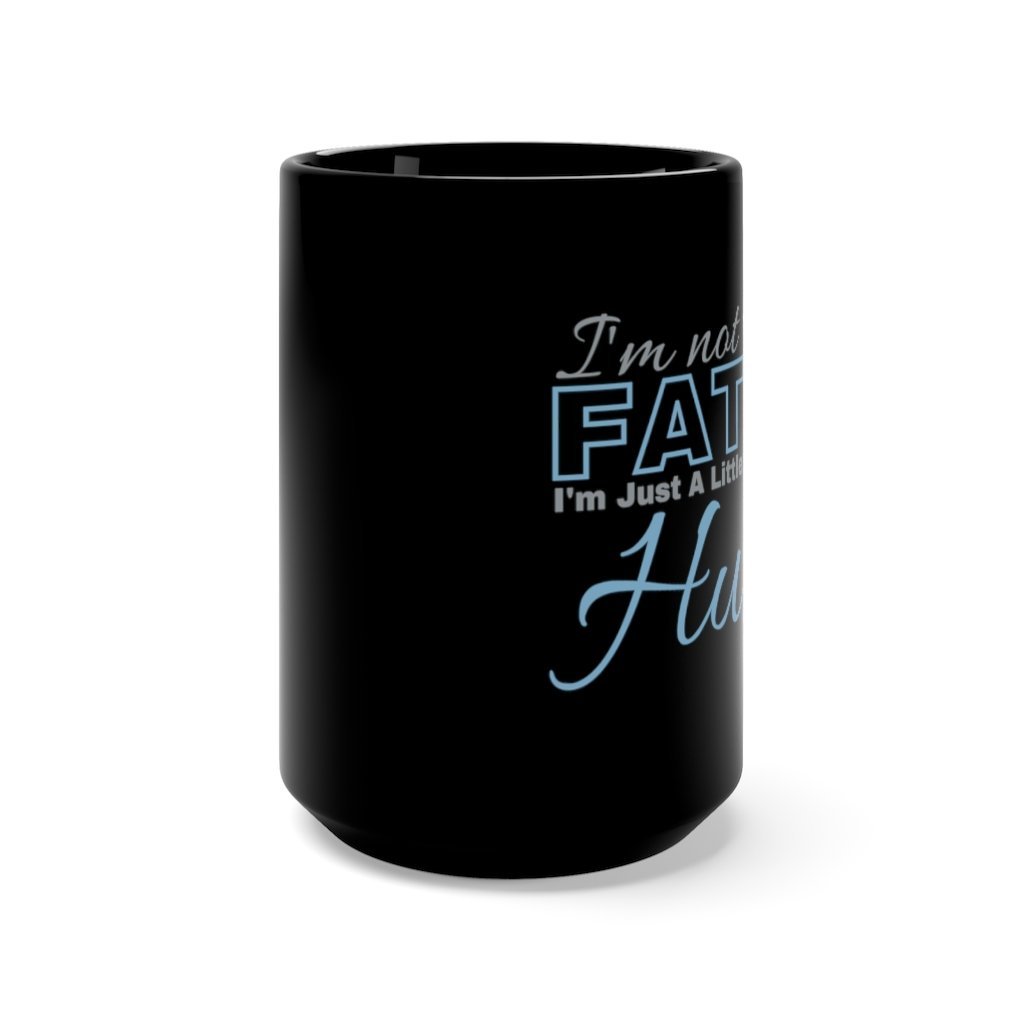 I'm Not Fat. I'm Just A Little Husky - Funny Grey Pomsky Mug, Black 15 oz. [15oz] NAB It Designs