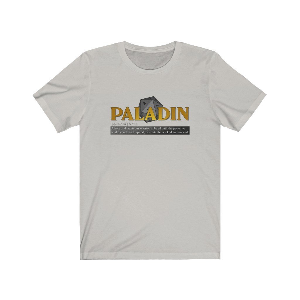 Paladin Class Definition - Funny Dungeons & Dragons T-Shirt (Unisex) [Silver] NAB It Designs