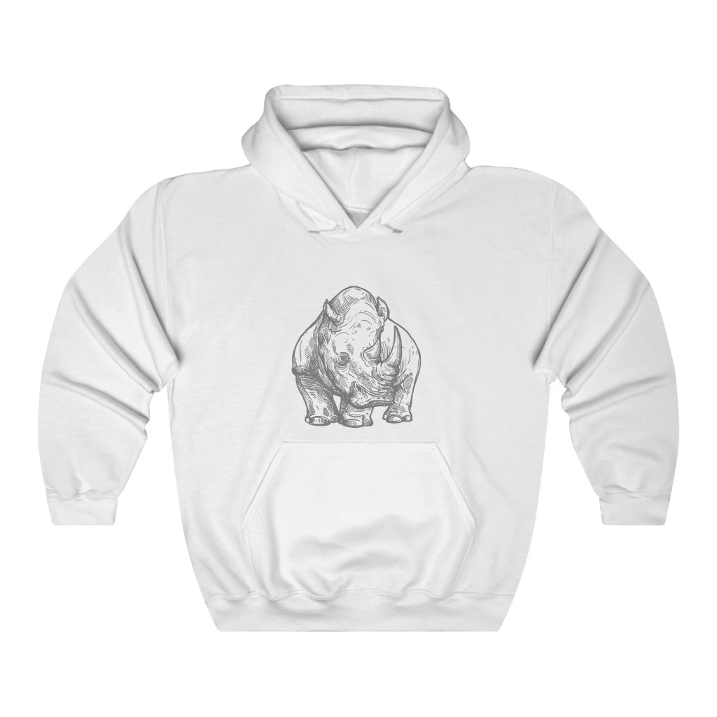 Rockin' Rhino Hooded Sweatshirt [White] NAB It Designs
