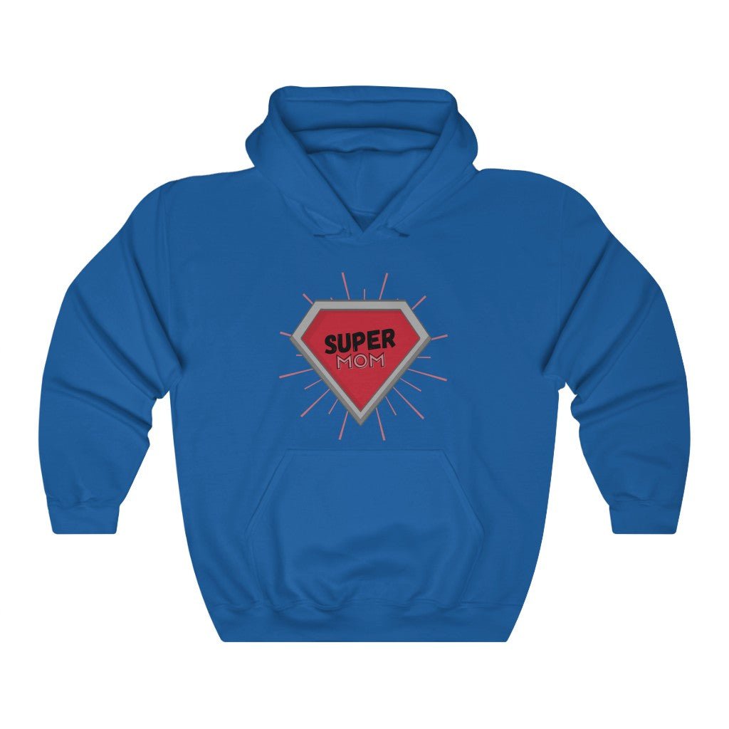 Super Mom Diamond - Mother's Day Hooded Sweatshirt (Unisex) [Royal] NAB It Designs
