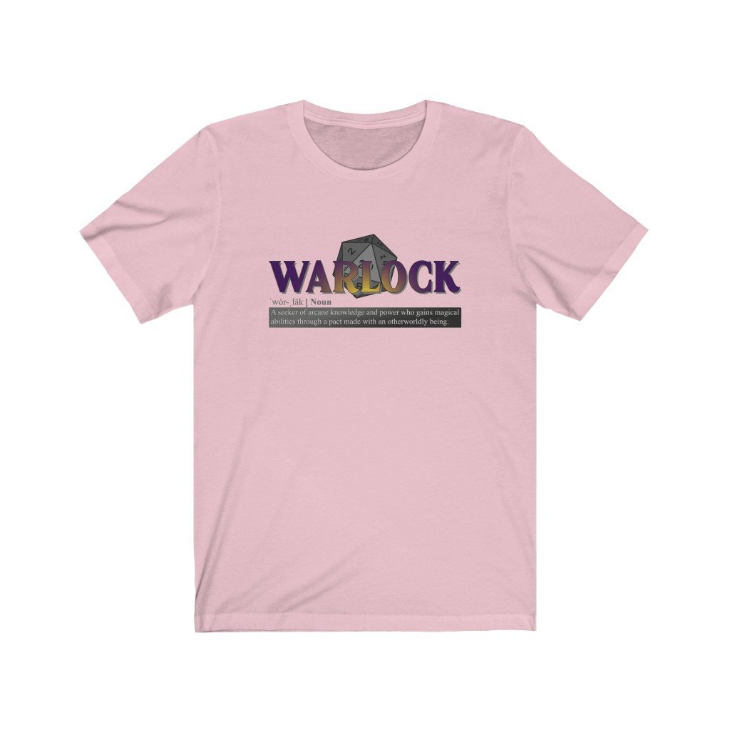 Warlock Class Definition - Funny Dungeons & Dragons T-Shirt (Unisex) [Pink] NAB It Designs