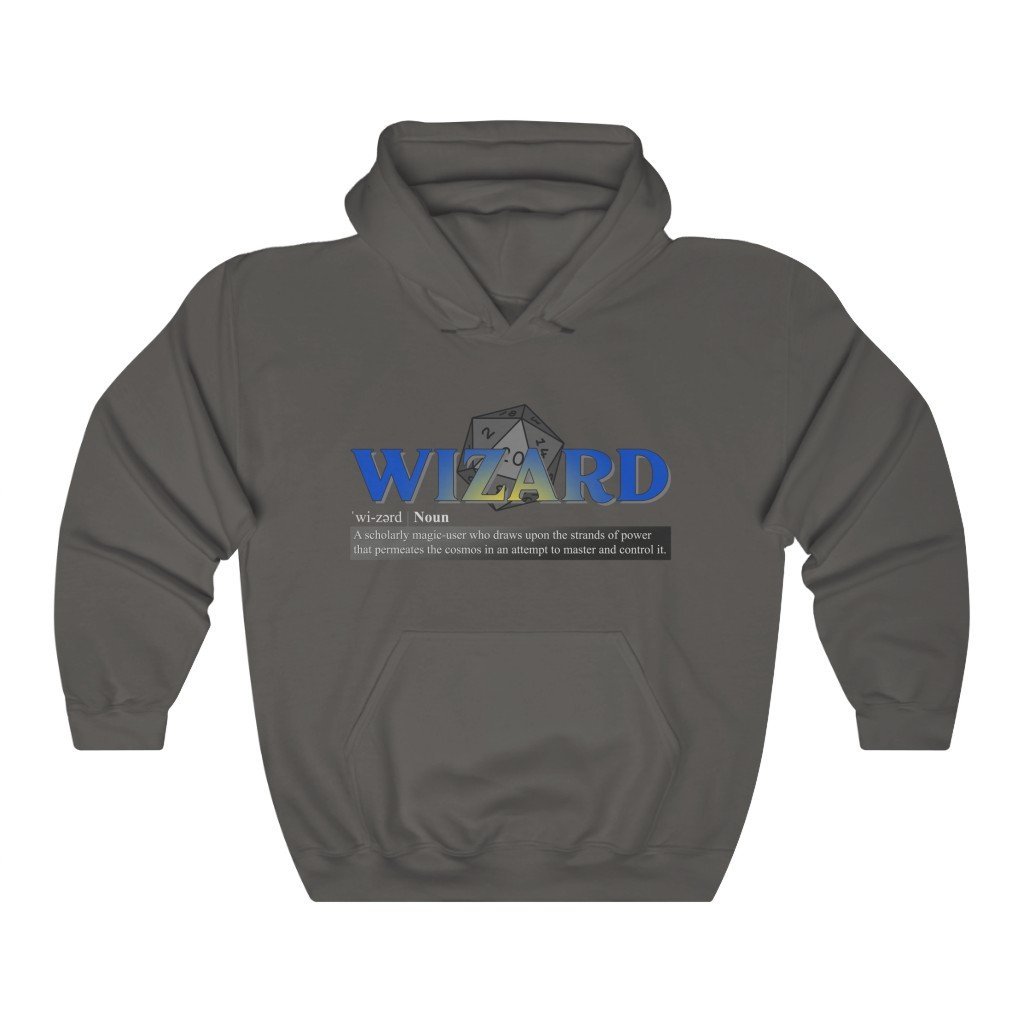 Wizard Class Definition - Funny Dungeons & Dragons Hooded Sweatshirt (Unisex) [Charcoal] NAB It Designs
