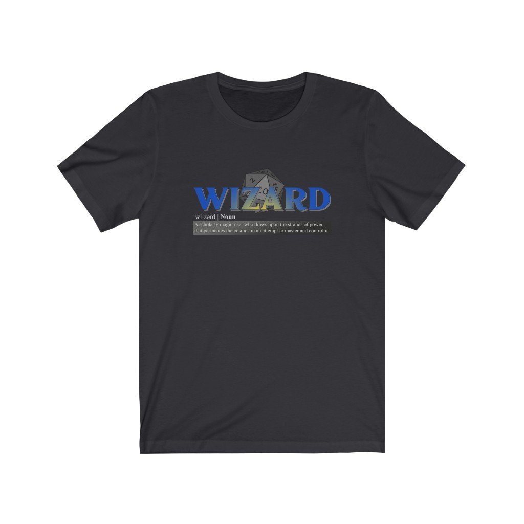 Wizard Class Definition - Funny Dungeons & Dragons T-Shirt (Unisex) [Dark Grey] NAB It Designs