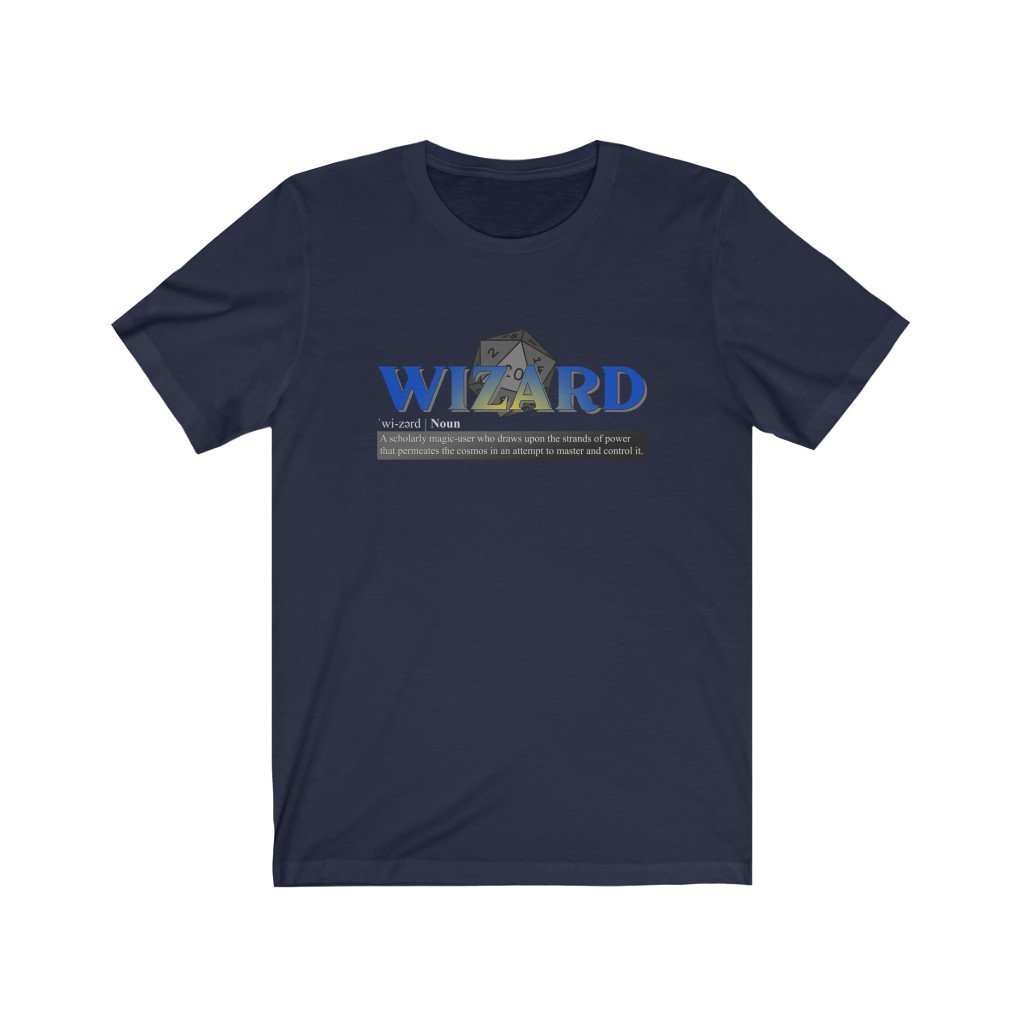 Wizard Class Definition - Funny Dungeons & Dragons T-Shirt (Unisex) [Navy] NAB It Designs