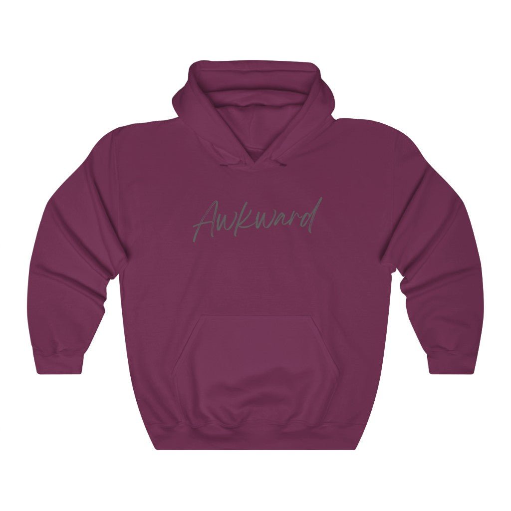 Awkward Funny - Hooded Sweatshirt [Maroon] NAB It Designs