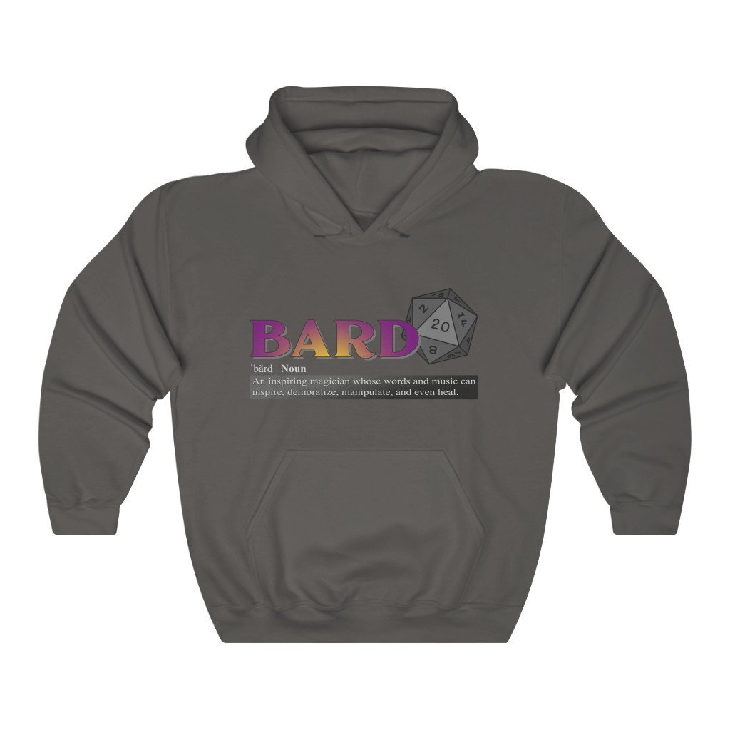 Bard Class Definition - Funny Dungeons & Dragons Hooded Sweatshirt (Unisex) [Charcoal] NAB It Designs