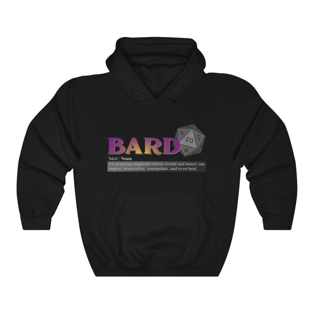 Bard Class Definition - Funny Dungeons & Dragons Hooded Sweatshirt (Unisex) [Black] NAB It Designs