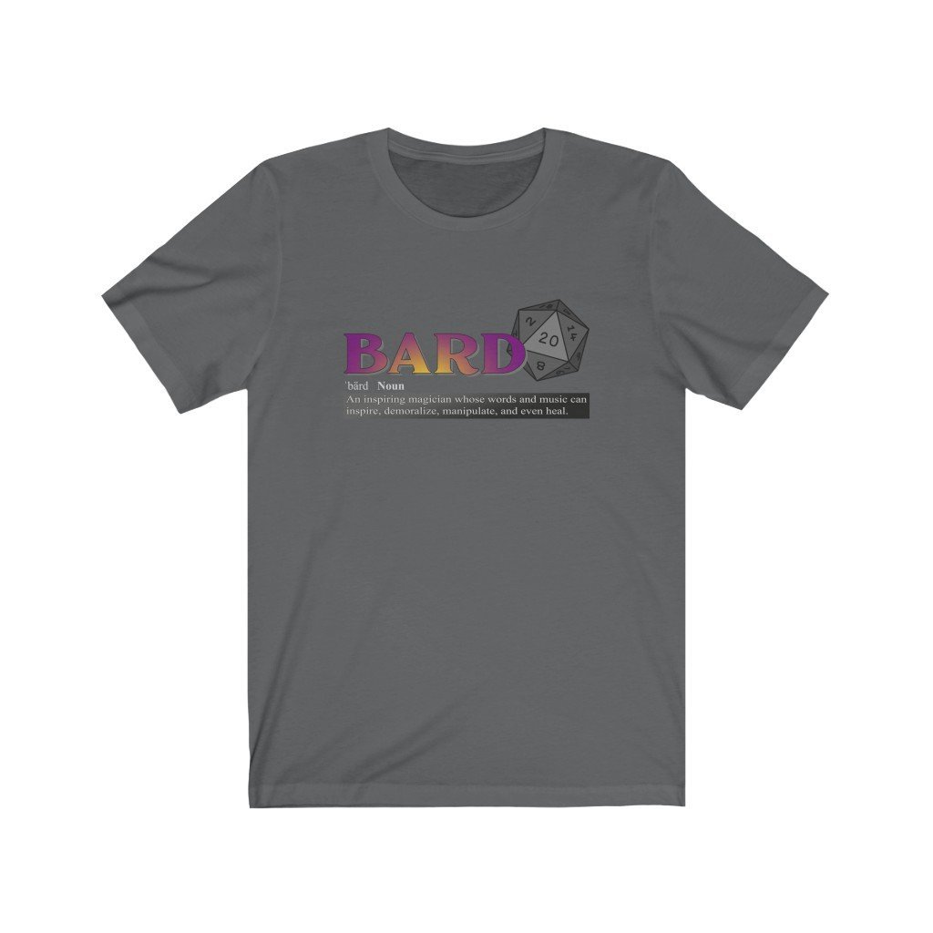 Bard Class Definition - Funny Dungeons & Dragons T-Shirt (Unisex) [Asphalt] NAB It Designs