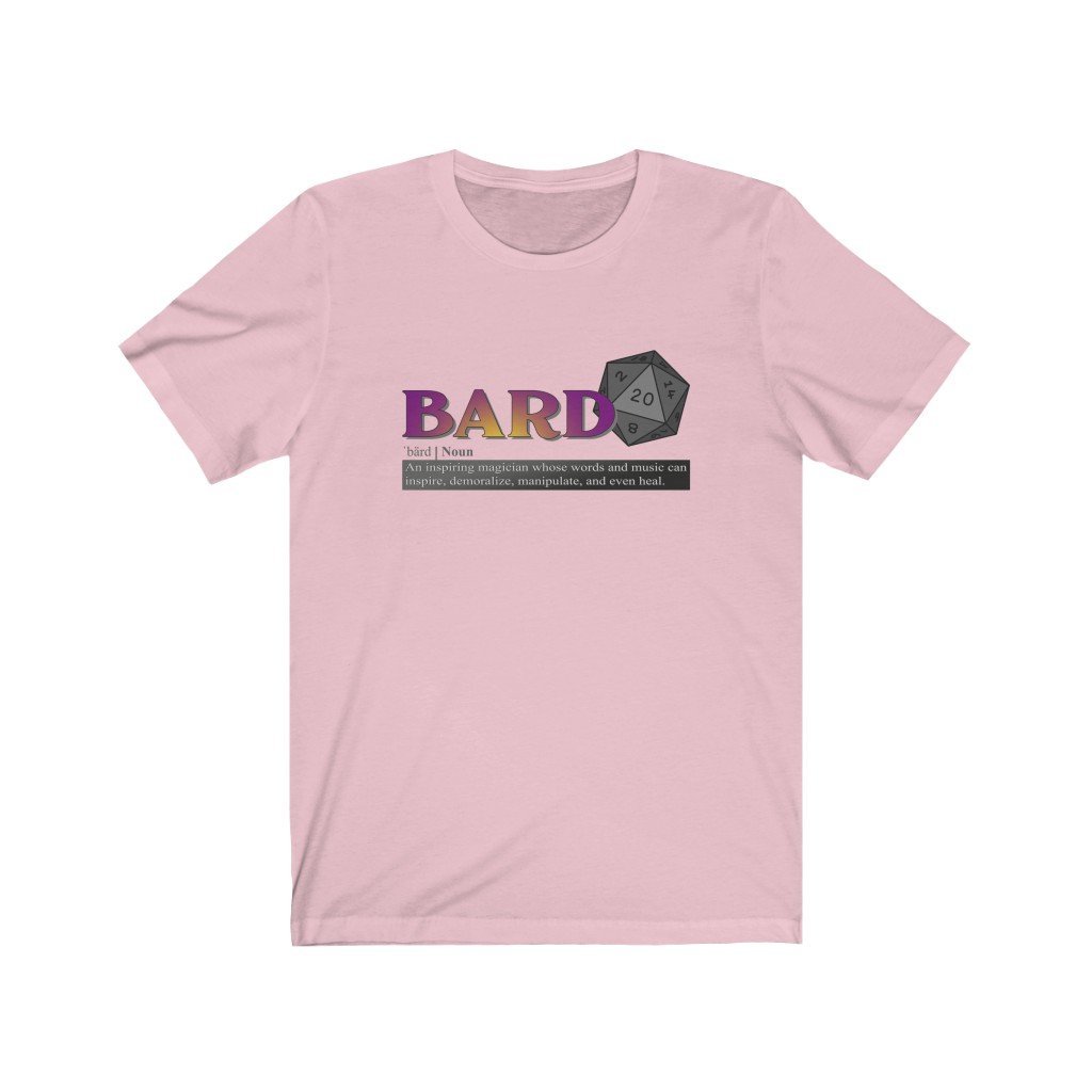 Bard Class Definition - Funny Dungeons & Dragons T-Shirt (Unisex) [Pink] NAB It Designs