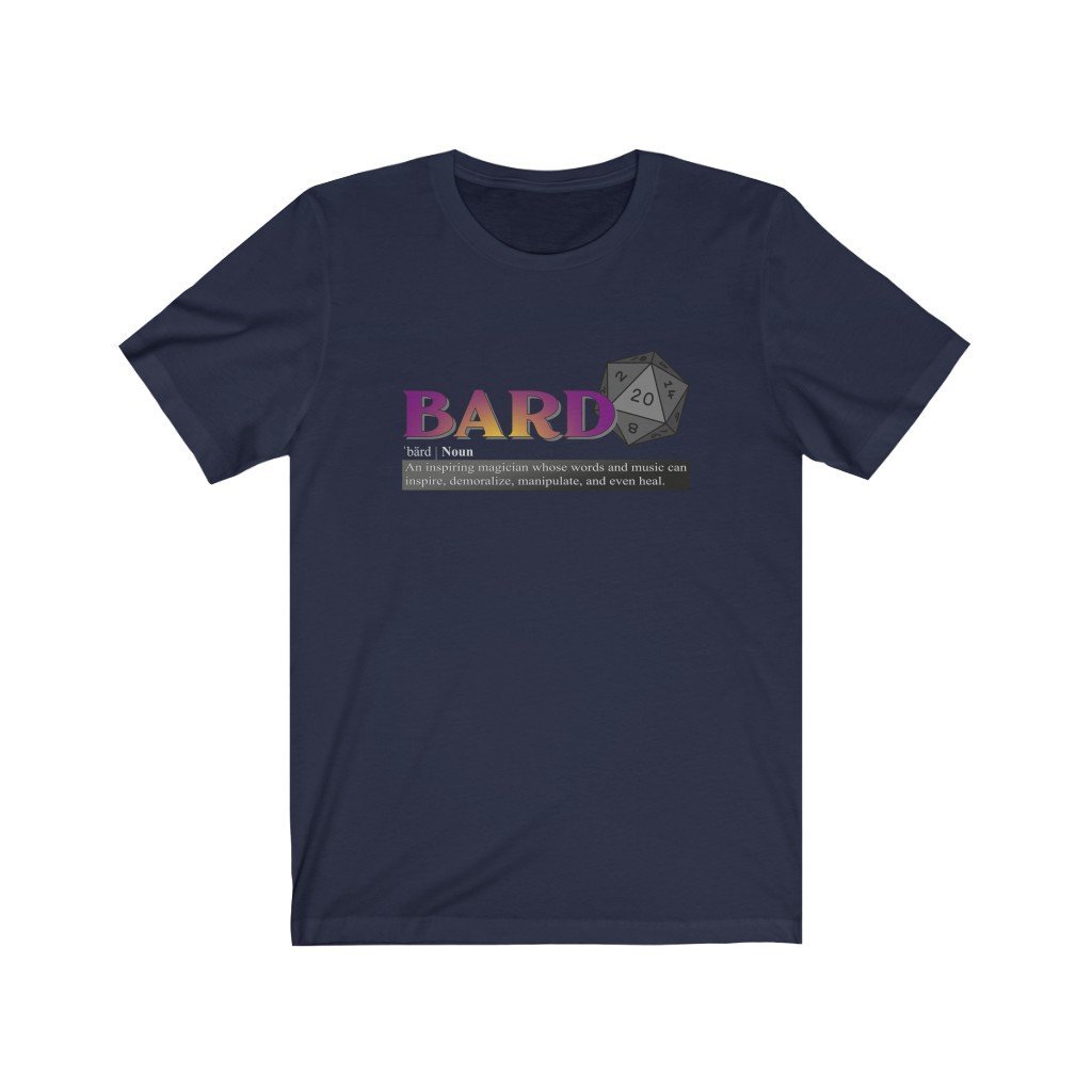 Bard Class Definition - Funny Dungeons & Dragons T-Shirt (Unisex) [Navy] NAB It Designs