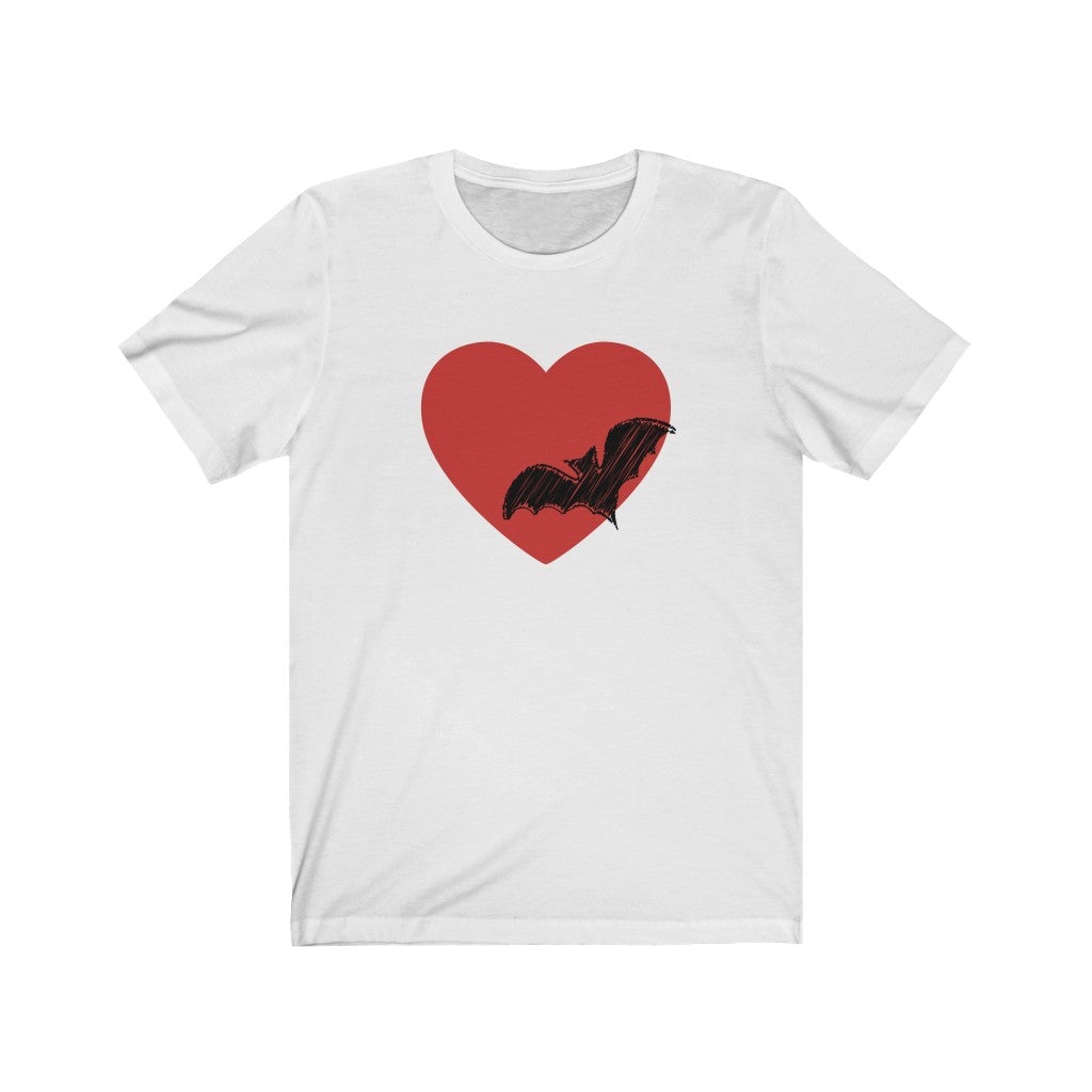Batman Themed Valentine's Day T-shirt [White] NAB It Designs