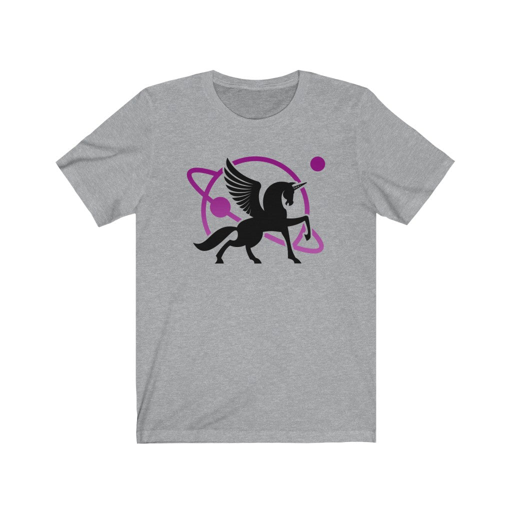 Black Unipeg - Unicorn Pegasus - Sci-Fi T-Shirt (Unisex) [Athletic Heather] NAB It Designs