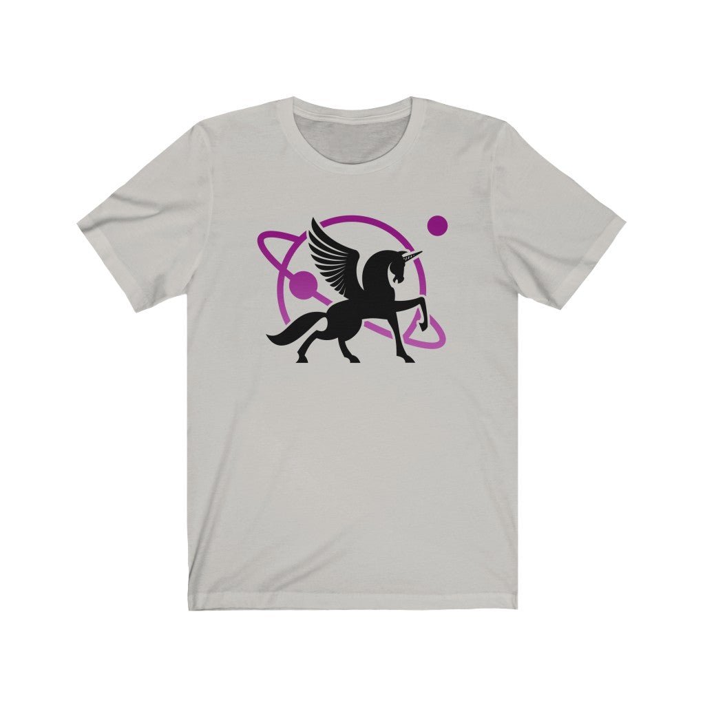 Black Unipeg - Unicorn Pegasus - Sci-Fi T-Shirt (Unisex) [Silver] NAB It Designs