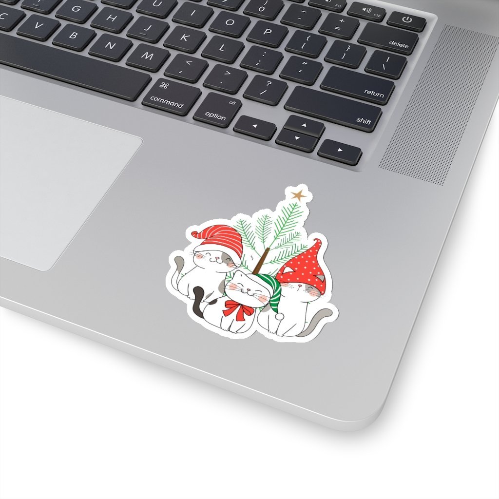 Christmas Kittens Sticker [3" × 3"] NAB It Designs