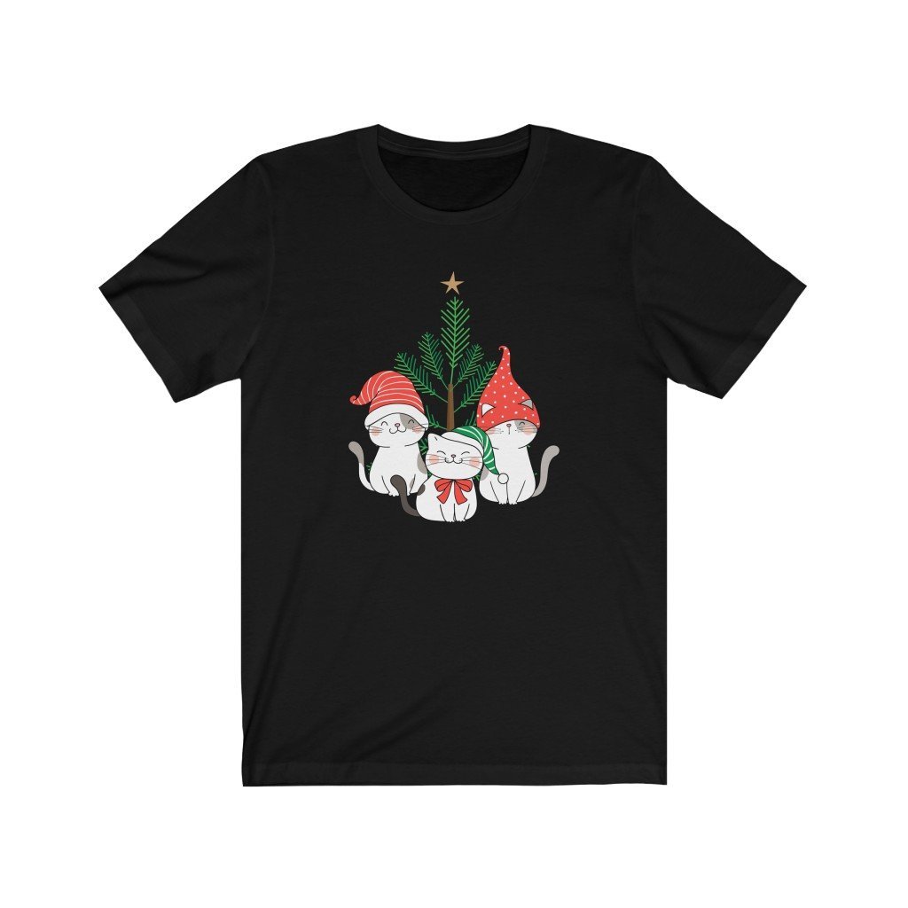 Christmas Kittens T-Shirt (Unisex) [Black] NAB It Designs