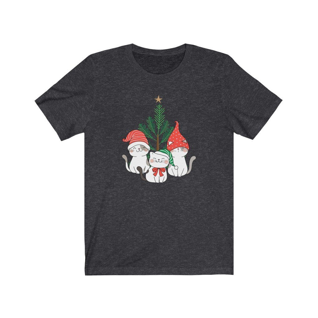 Christmas Kittens T-Shirt (Unisex) [Dark Grey Heather] NAB It Designs