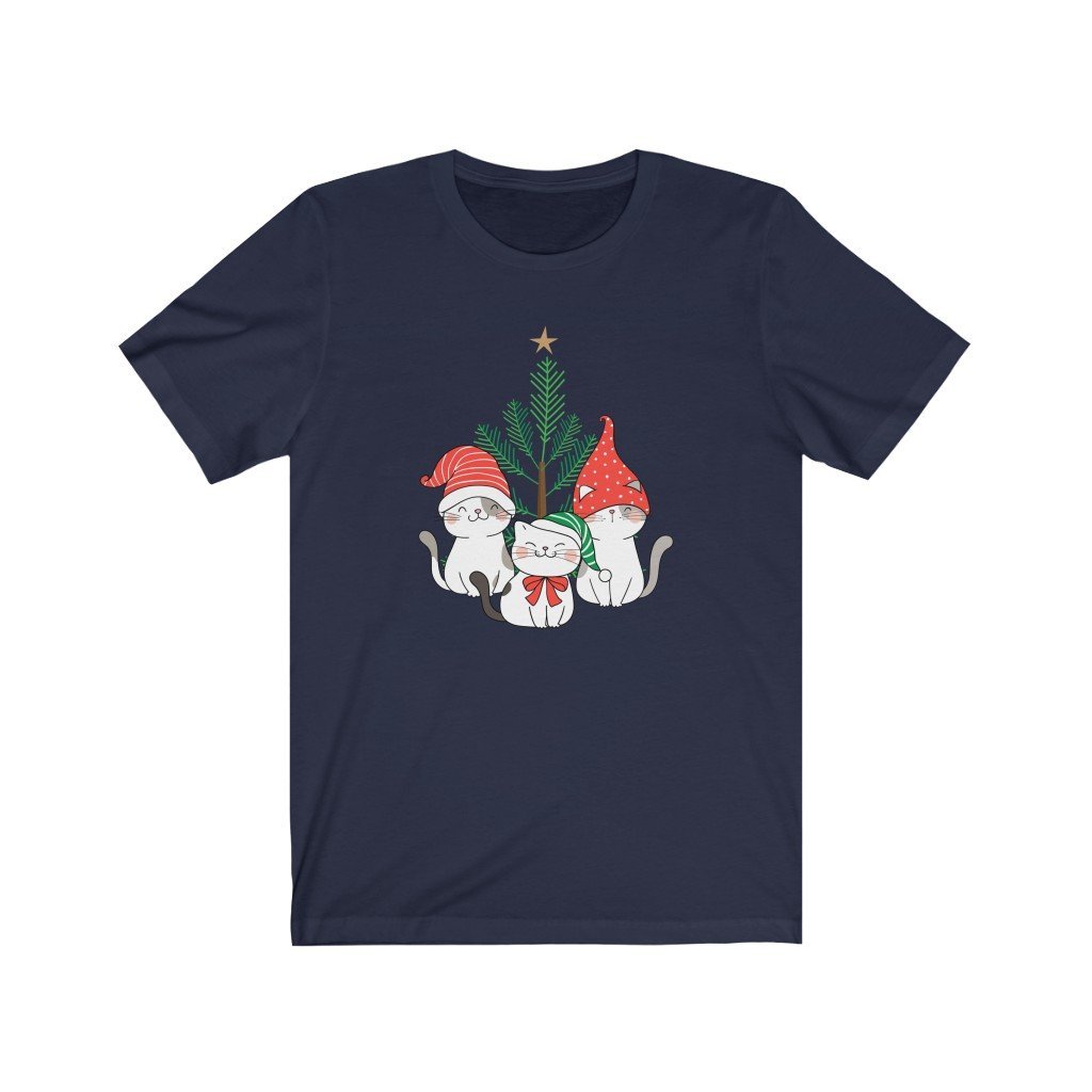 Christmas Kittens T-Shirt (Unisex) [Navy] NAB It Designs