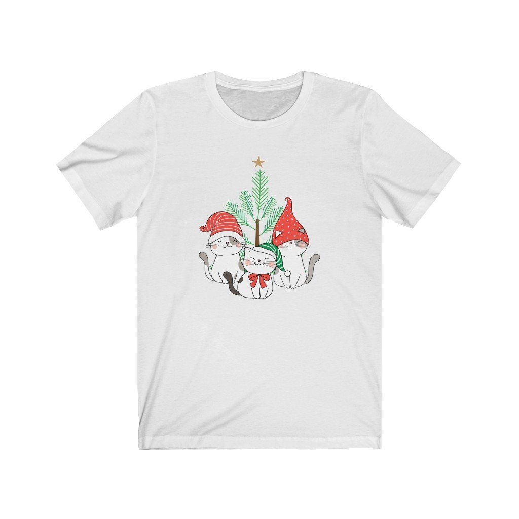 Christmas Kittens T-Shirt (Unisex) [White] NAB It Designs