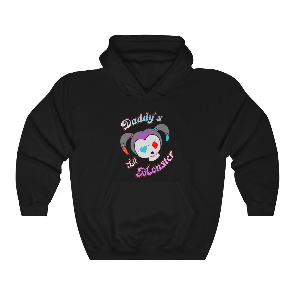 Daddy's Lil Monster - Harley Quinn Hooded Sweatshirt (Unisex) [Black] NAB It Designs