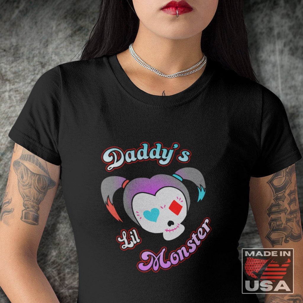 Daddy's Lil Monster - Harley Quinn T-Shirt (Unisex) [Black] NAB It Designs