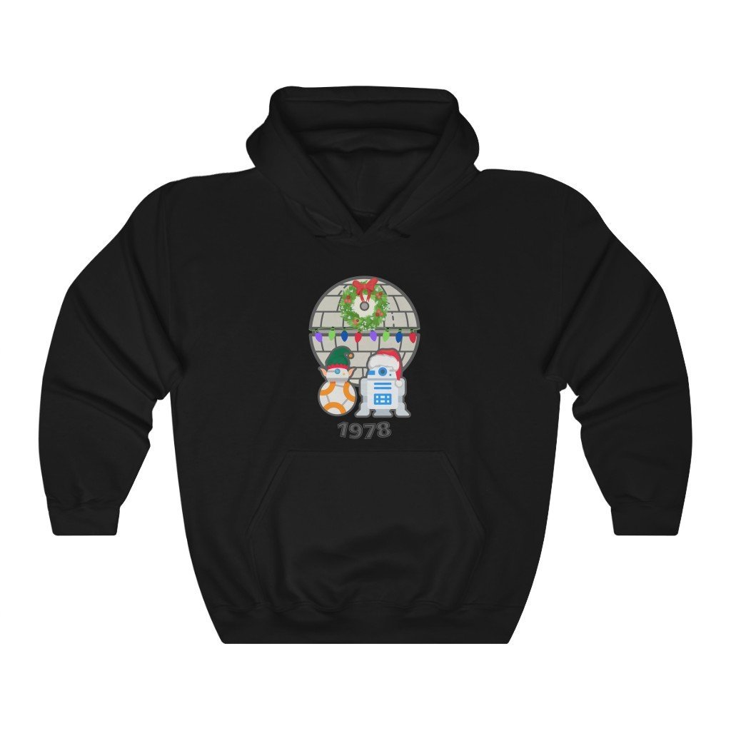 Droids Holiday 1978 - Funny Star Wars Hooded Sweatshirt (Unisex) [Black] NAB It Designs