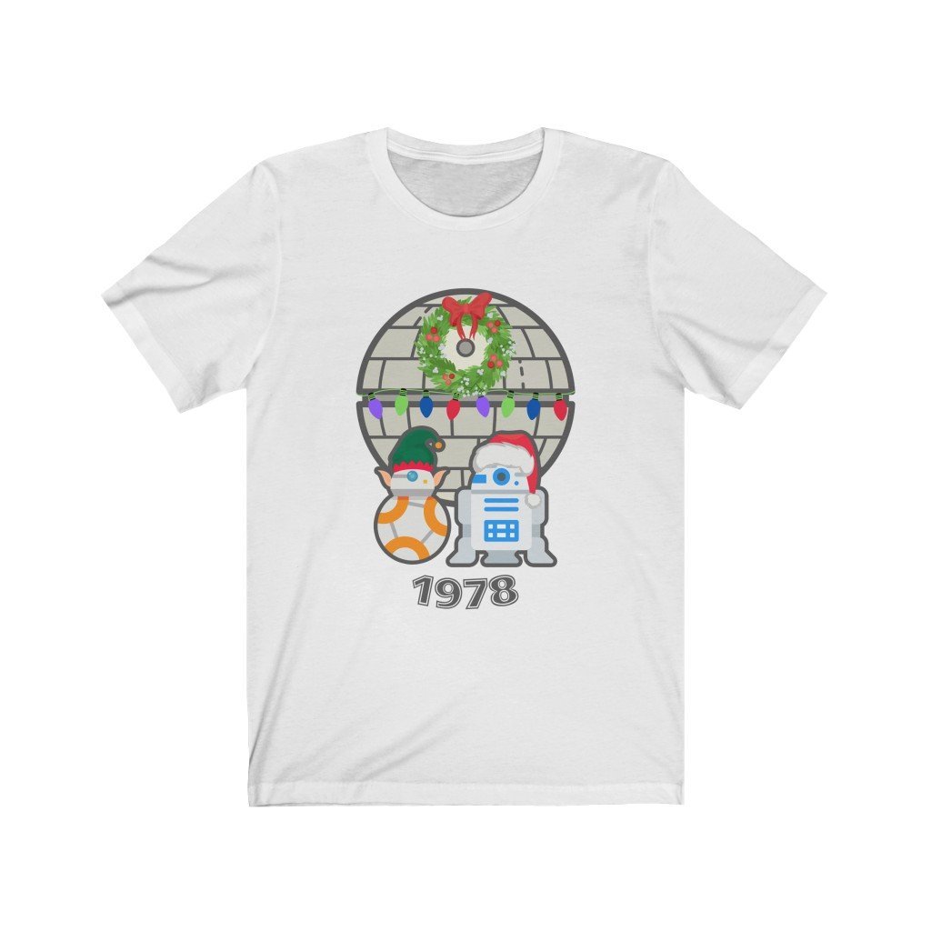 Droids Holiday 1978 - Funny Star Wars T-Shirt (Unisex) [White] NAB It Designs