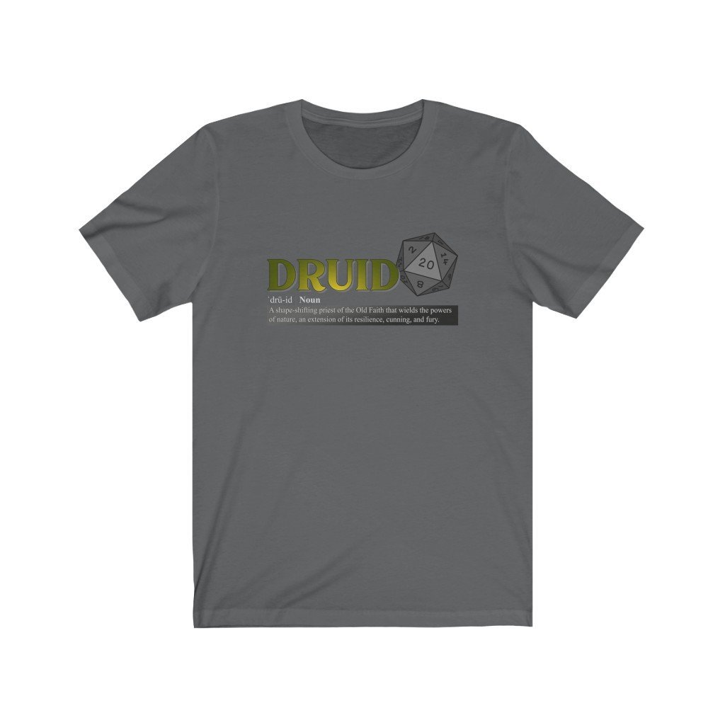 Druid Class Definition - Funny Dungeons & Dragons T-Shirt (Unisex) [Asphalt] NAB It Designs
