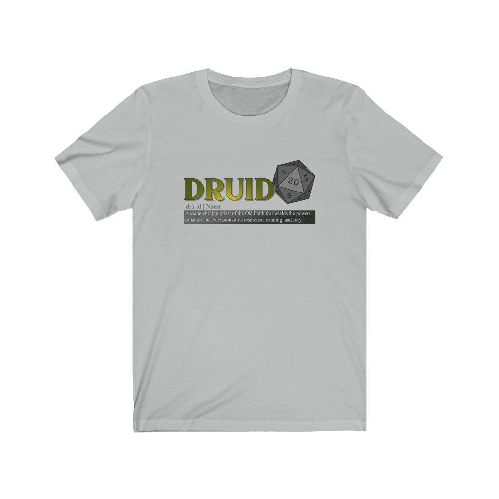 Druid Class Definition - Funny Dungeons & Dragons T-Shirt (Unisex) [Ash] NAB It Designs
