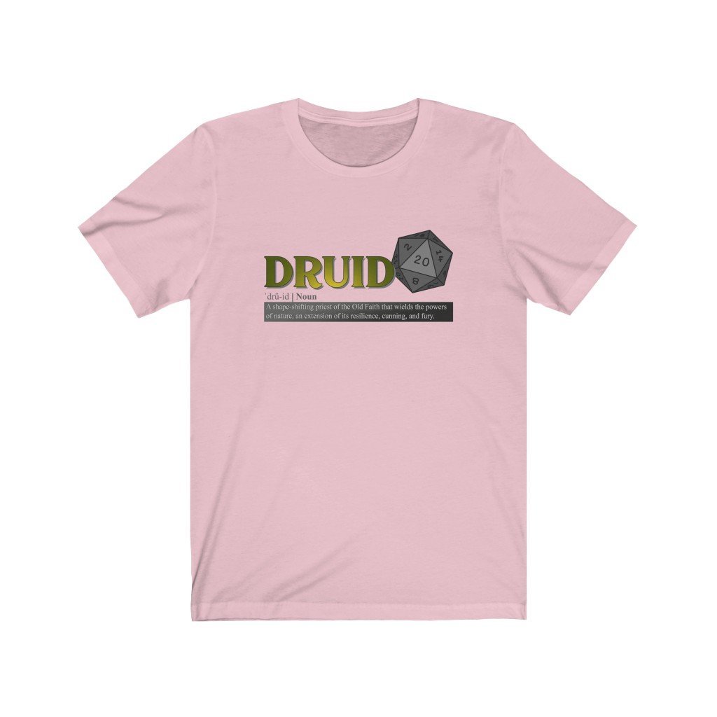 Druid Class Definition - Funny Dungeons & Dragons T-Shirt (Unisex) [Pink] NAB It Designs