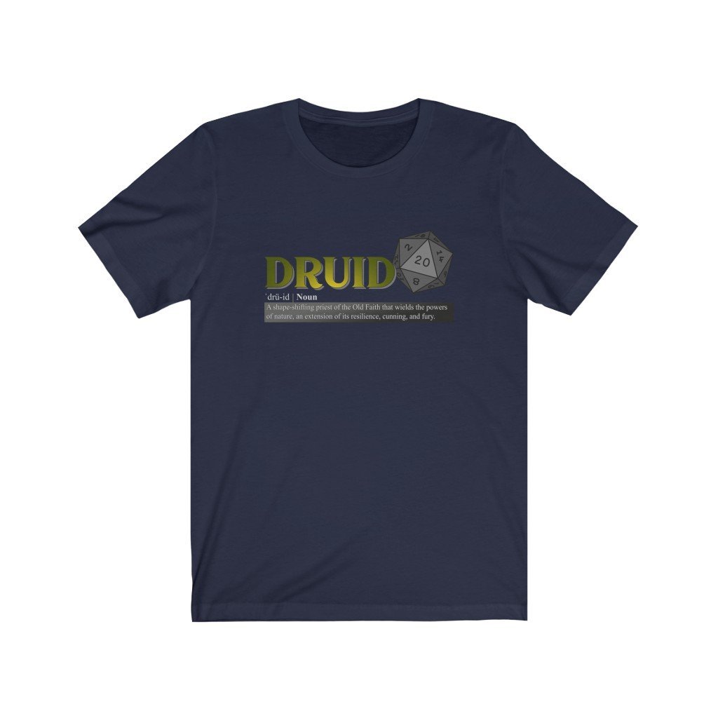 Druid Class Definition - Funny Dungeons & Dragons T-Shirt (Unisex) [Navy] NAB It Designs
