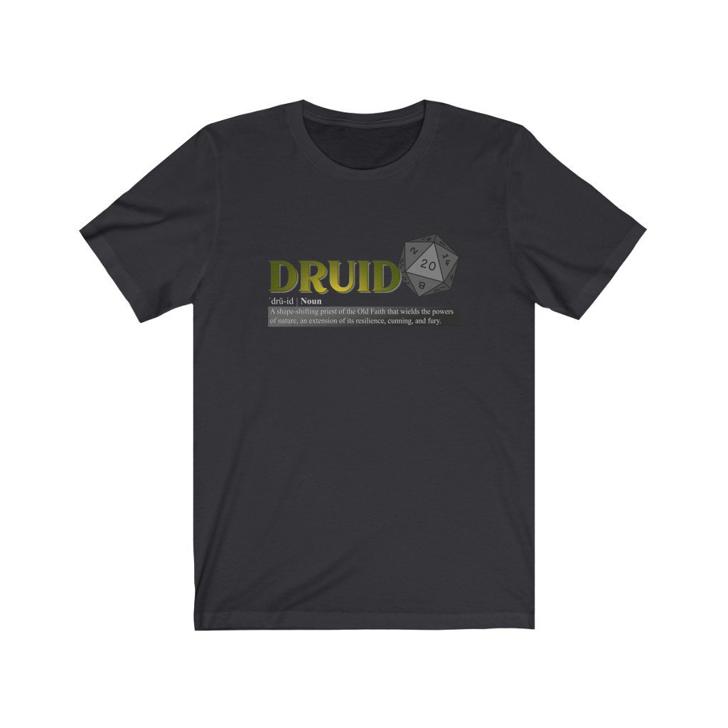 Druid Class Definition - Funny Dungeons & Dragons T-Shirt (Unisex) [Dark Grey] NAB It Designs