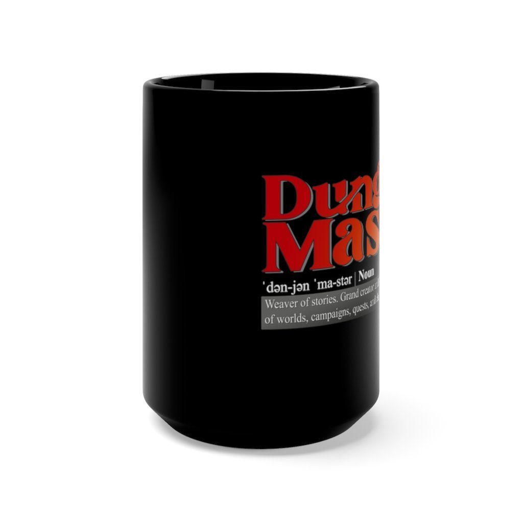Dungeon Master Definition - Funny Dungeons & Dragons Coffee Mug 15 oz, Black [15oz] NAB It Designs