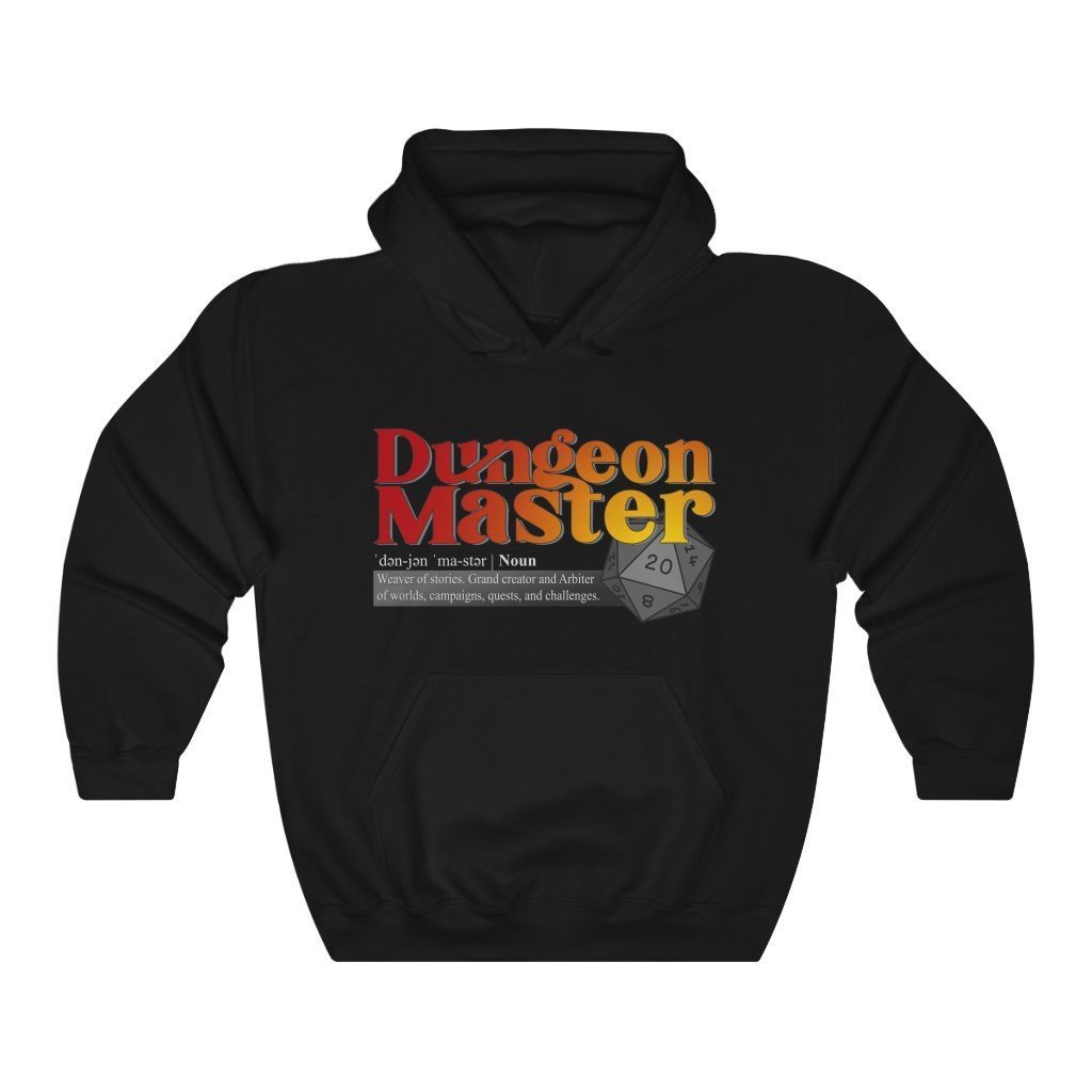 Dungeon Master Definition - Funny Dungeons & Dragons Hooded Sweatshirt (Unisex) [Black] NAB It Designs