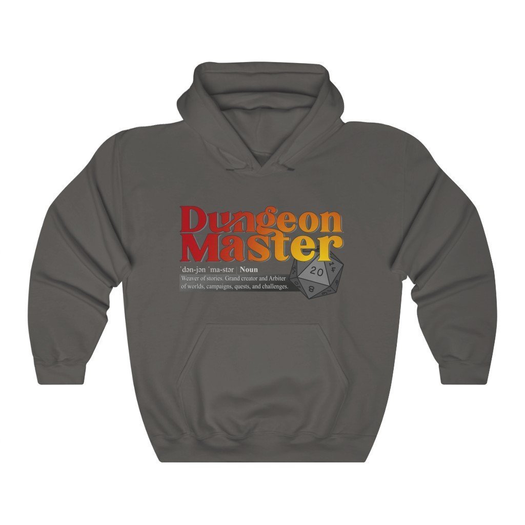 Dungeon Master Definition - Funny Dungeons & Dragons Hooded Sweatshirt (Unisex) [Charcoal] NAB It Designs