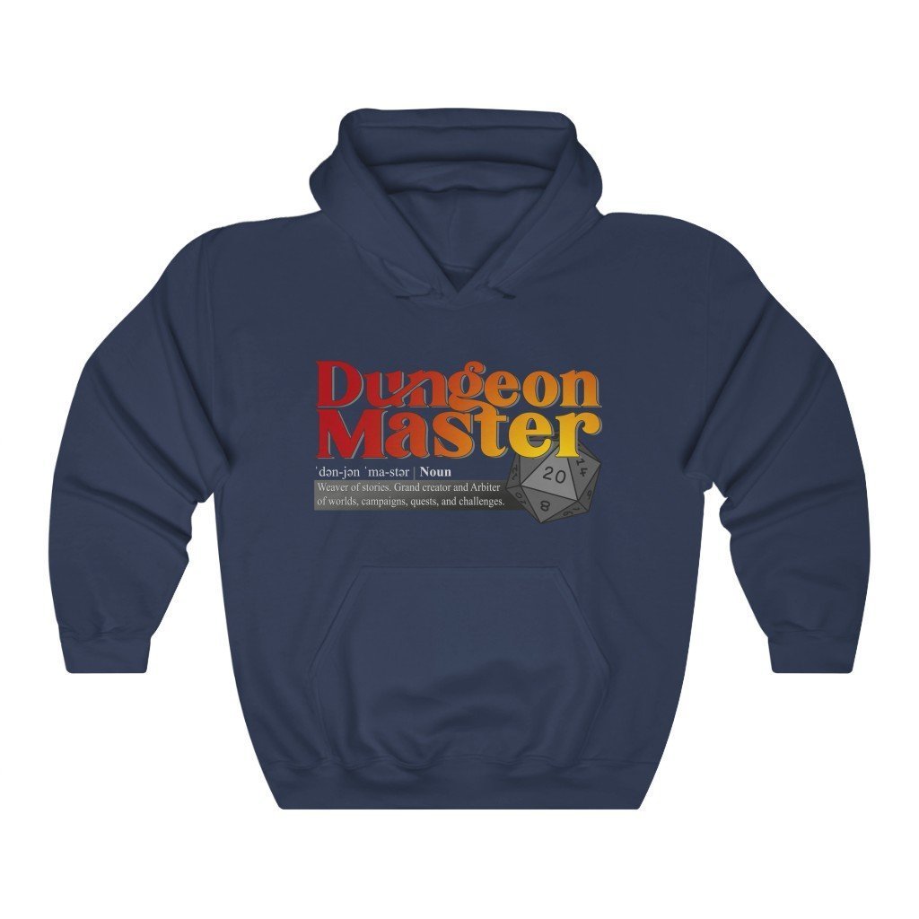Dungeon Master Definition - Funny Dungeons & Dragons Hooded Sweatshirt (Unisex) [Navy] NAB It Designs