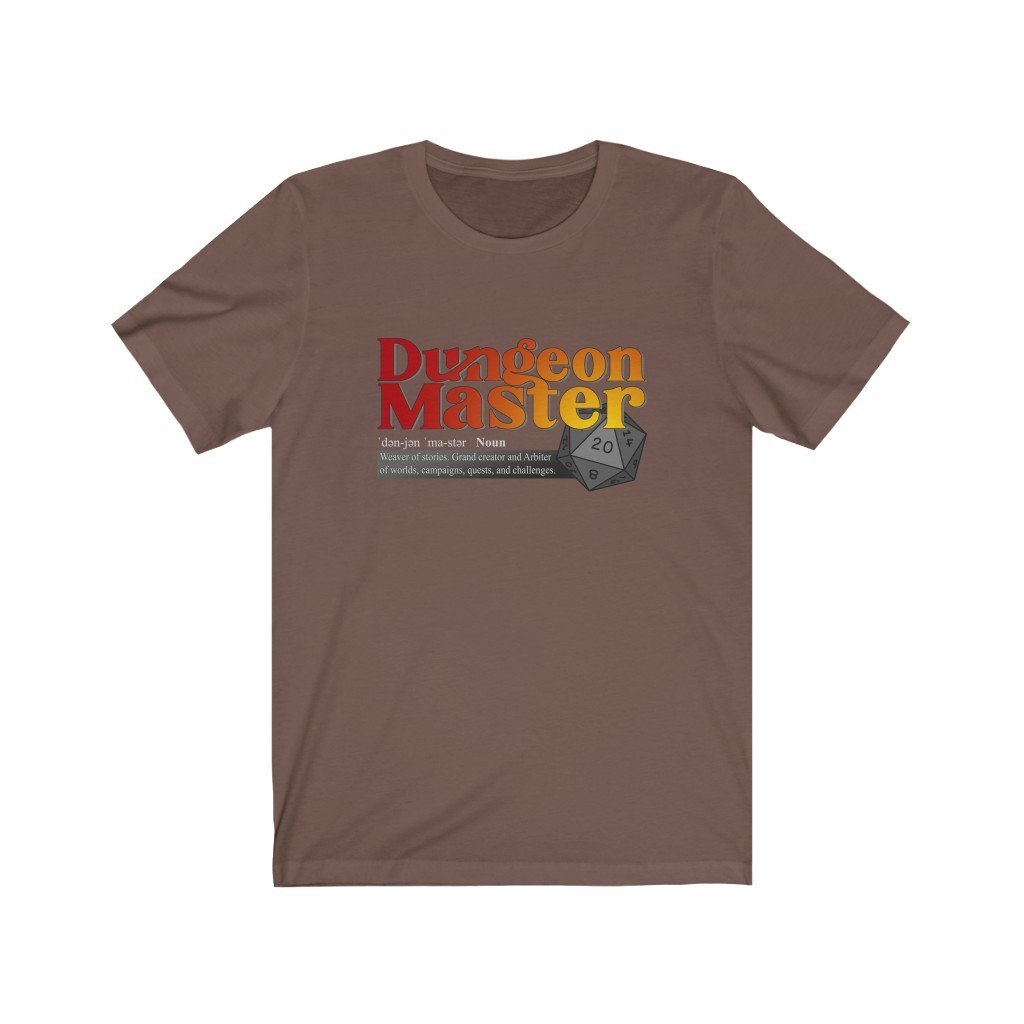 Dungeon Master Definition - Funny Dungeons & Dragons T-Shirt (Unisex) [Brown] NAB It Designs