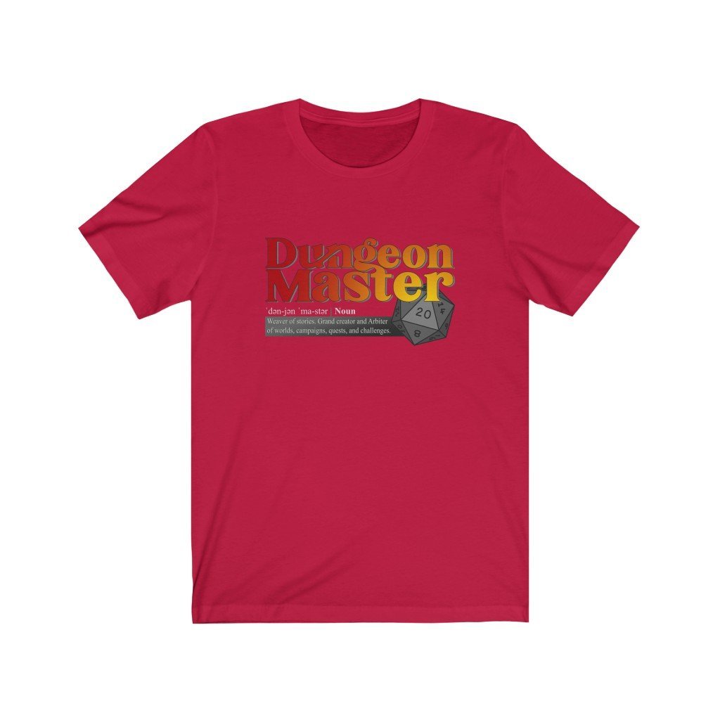 Dungeon Master Definition - Funny Dungeons & Dragons T-Shirt (Unisex) [Red] NAB It Designs