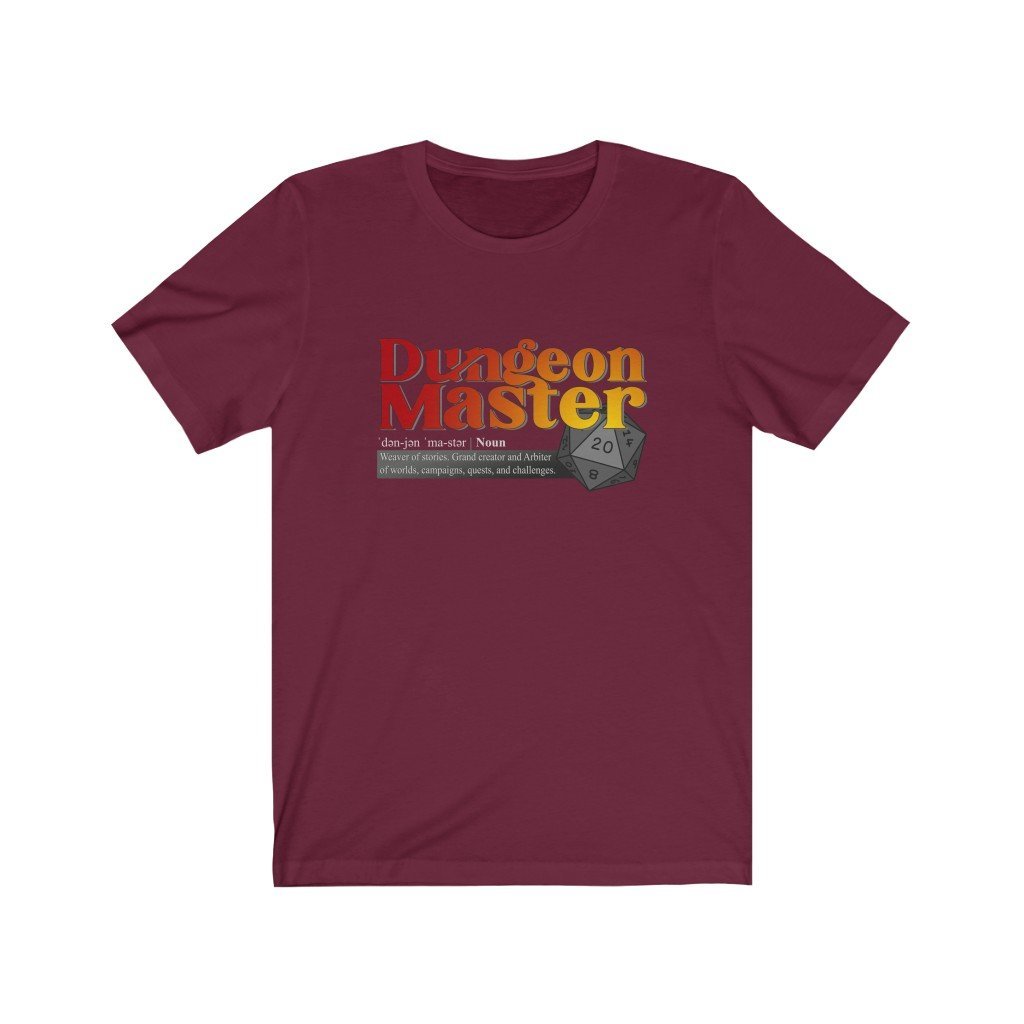 Dungeon Master Definition - Funny Dungeons & Dragons T-Shirt (Unisex) [Maroon] NAB It Designs