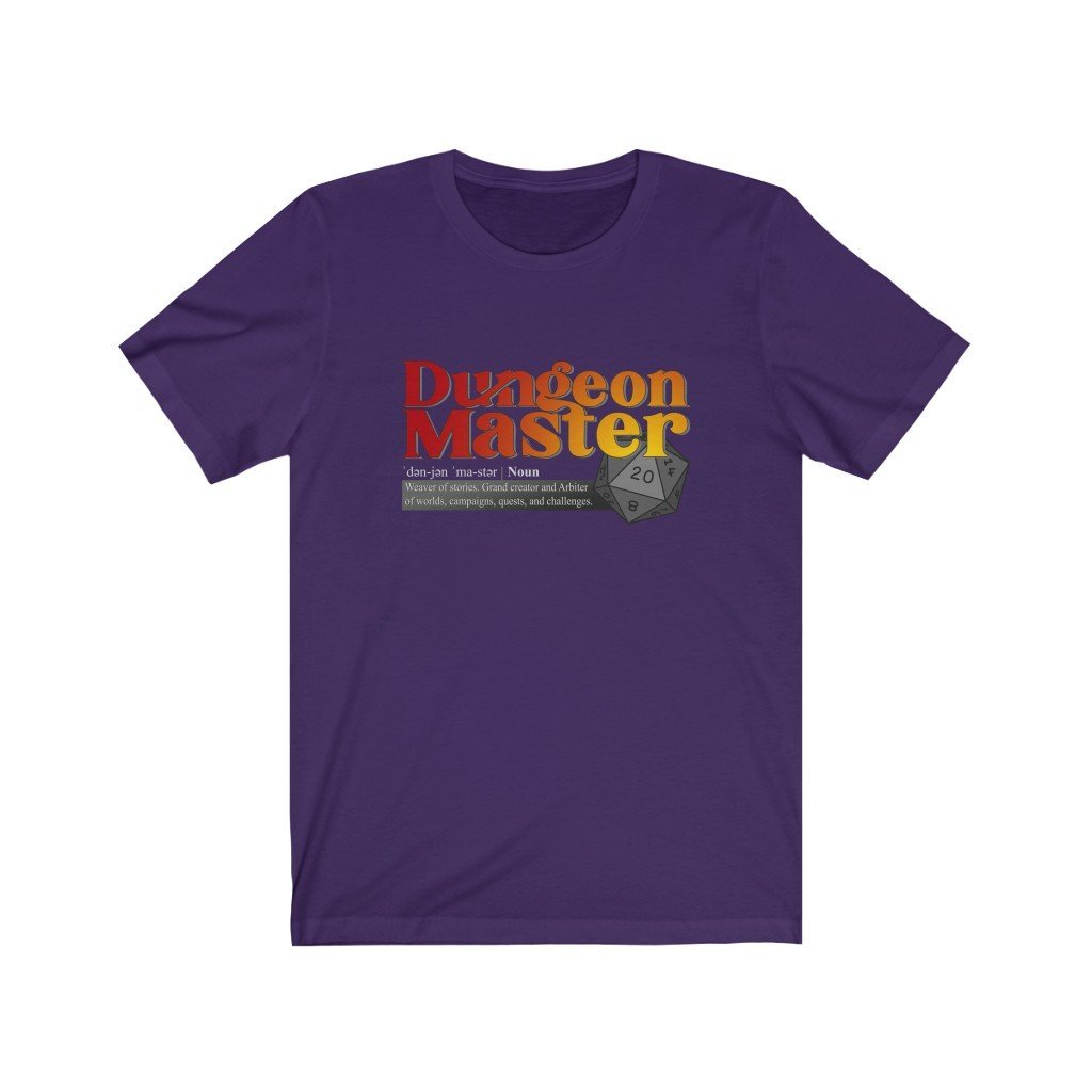 Dungeon Master Definition - Funny Dungeons & Dragons T-Shirt (Unisex) [Team Purple] NAB It Designs