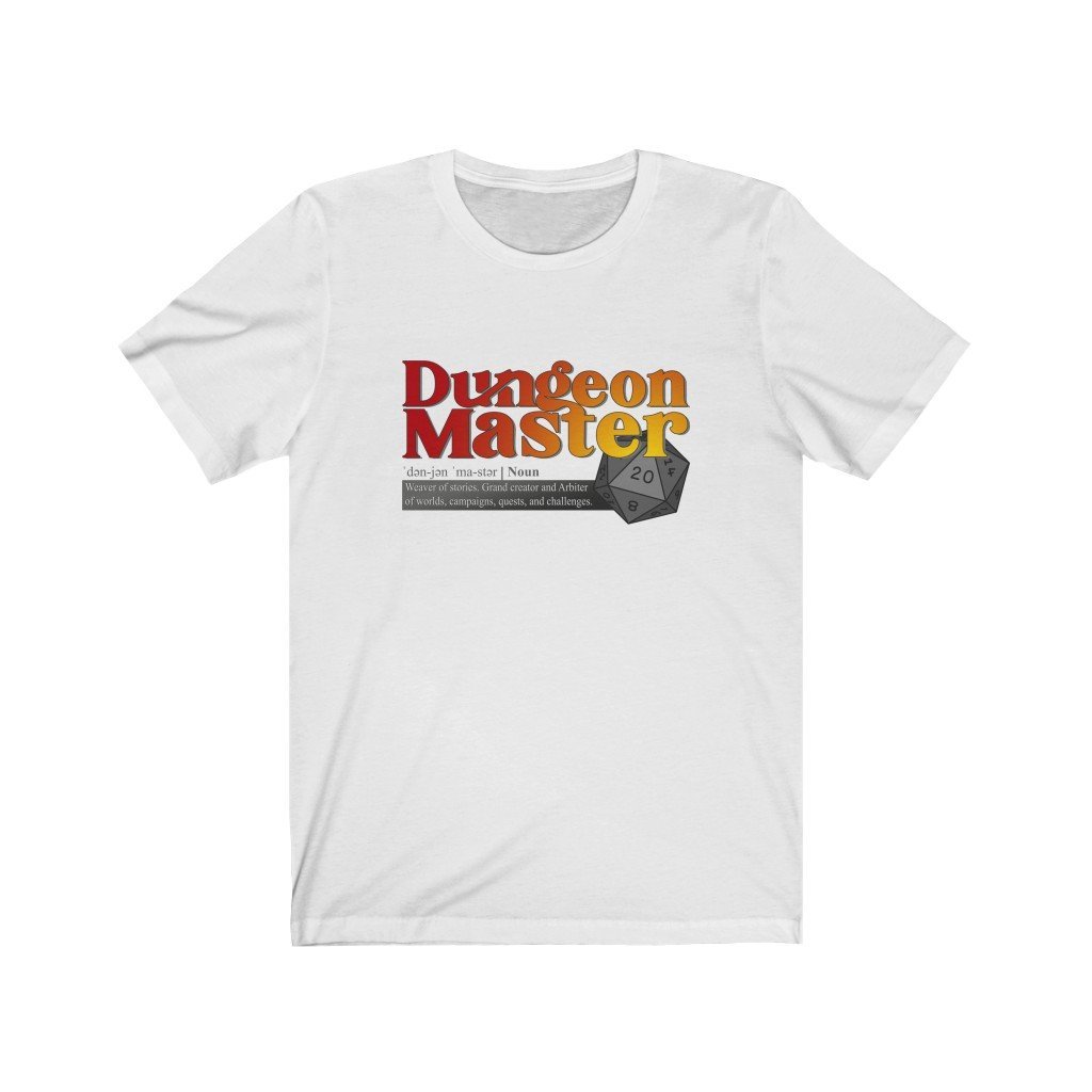 Dungeon Master Definition - Funny Dungeons & Dragons T-Shirt (Unisex) [White] NAB It Designs