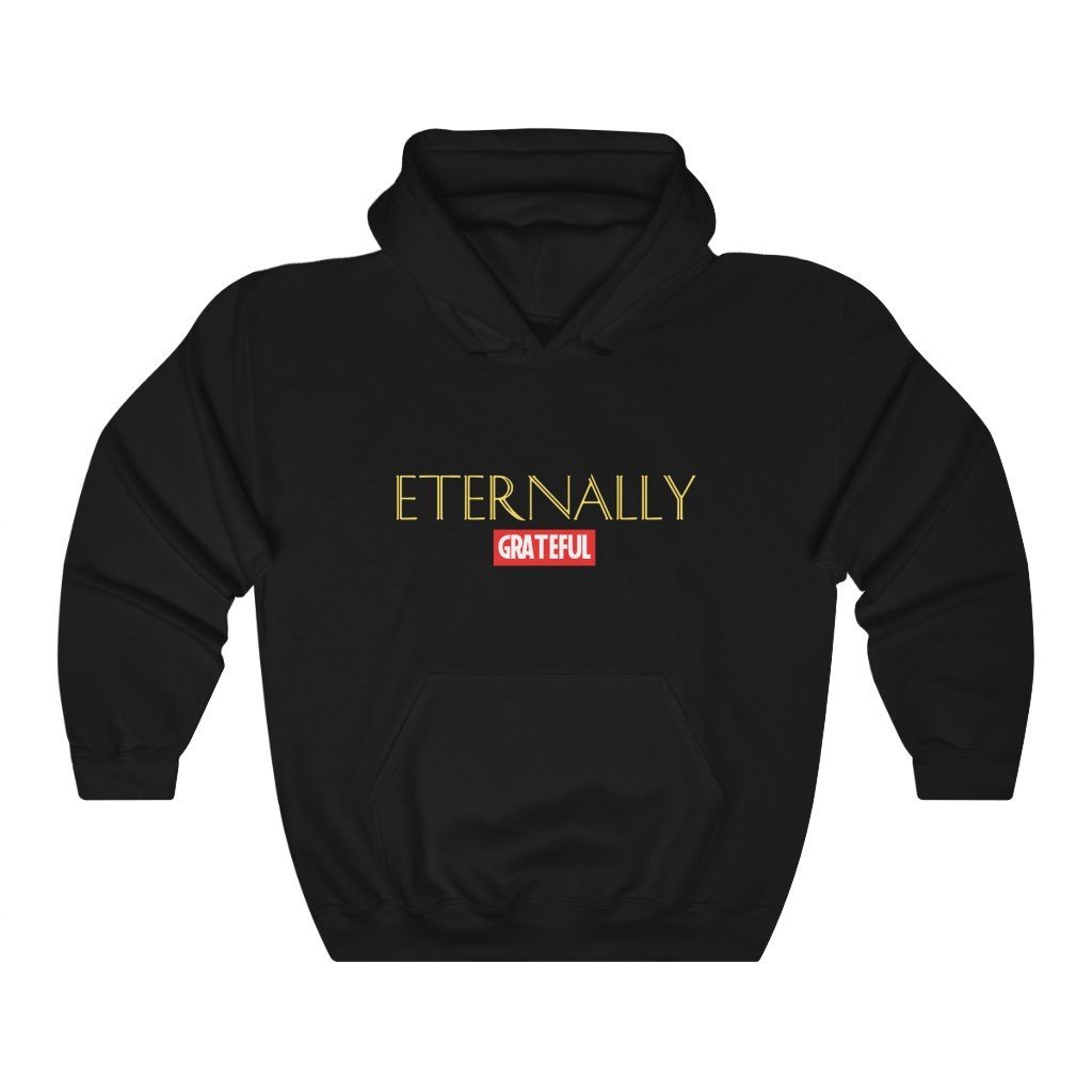 Eternally Grateful - Eternals-Themed Hooded Sweatshirt (Unisex) [Black] NAB It Designs