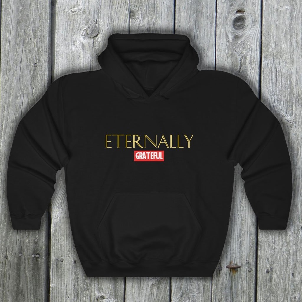 Eternally Grateful - Eternals-Themed Hooded Sweatshirt (Unisex) [Black] NAB It Designs