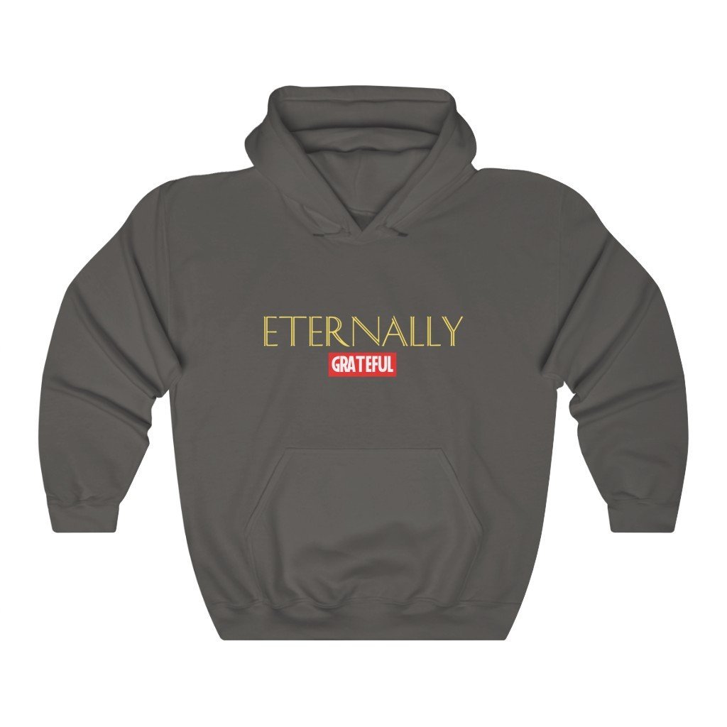 Eternally Grateful - Eternals-Themed Hooded Sweatshirt (Unisex) [Charcoal] NAB It Designs