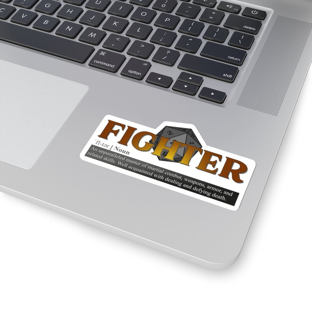 Fighter Class Definition - Funny Dungeons & Dragons Sticker [4" × 4"] NAB It Designs