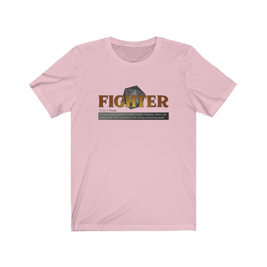Fighter Class Definition - Funny Dungeons & Dragons T-Shirt (Unisex) [Pink] NAB It Designs