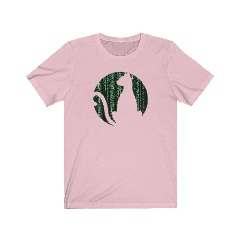 Glitch Cat - Matrix Themed T-Shirt (Unisex) [Pink] NAB It Designs