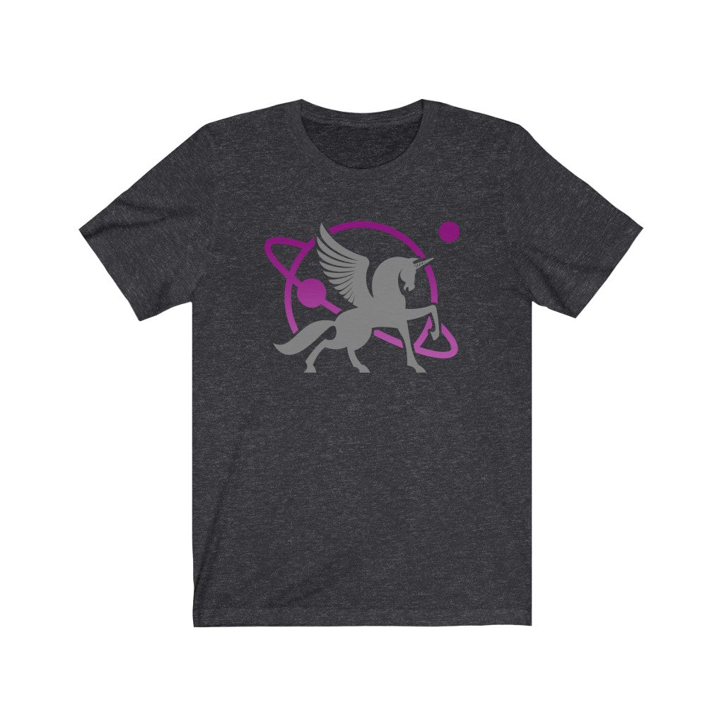 Grey Unipeg - Unicorn Pegasus Sci-Fi - Sci-Fi T-Shirt (Unisex) [Dark Grey Heather] NAB It Designs