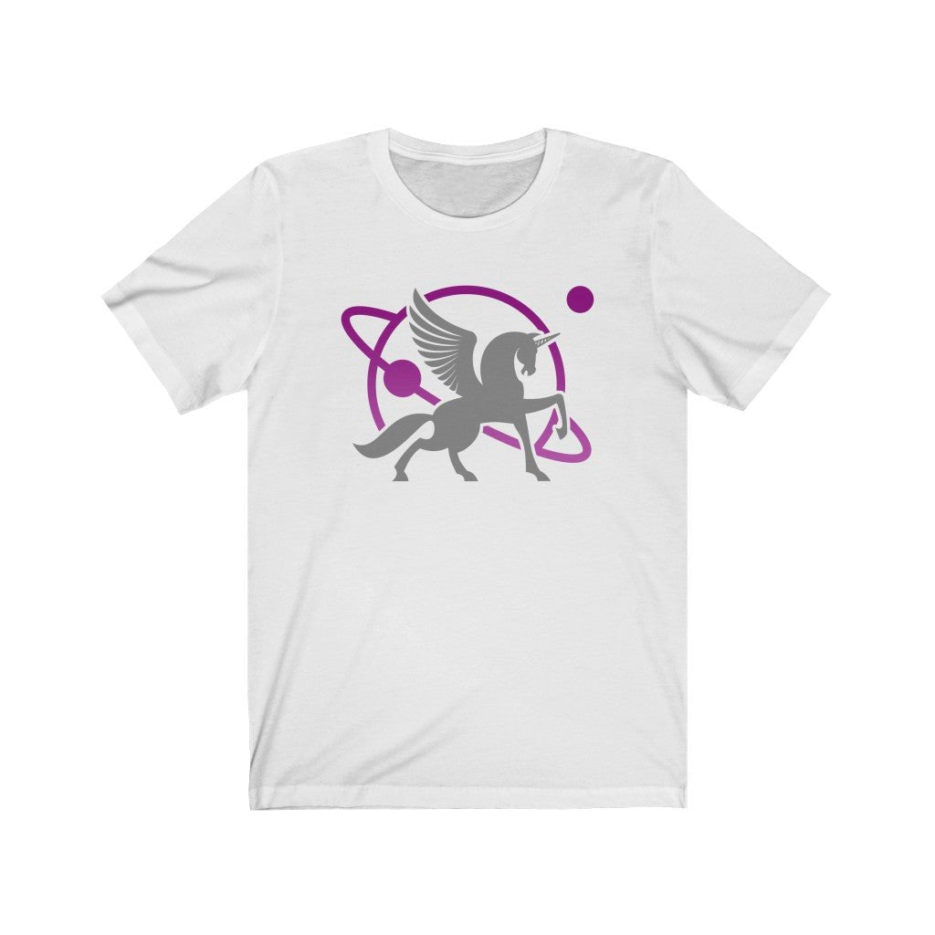 Grey Unipeg - Unicorn Pegasus Sci-Fi - Sci-Fi T-Shirt (Unisex) [White] NAB It Designs